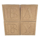 Cubos Baby 30x30 Mdf Cru Decoração