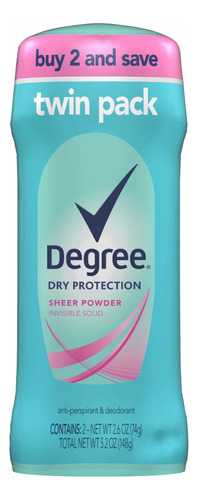 Desodorante Degree Sheer Powder Para Mujer 2pack 74gr C/u
