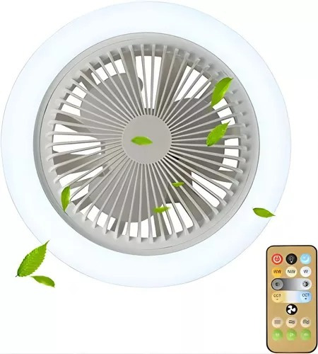 5pz Ventilador De Techo Lampara Led Con Control Remoto 30w 