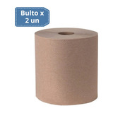 Toalla De Papel En Rollo 300mts Beige (2un) Dispenser