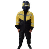 Impermeable Motociclista Reforzado Negro Amarillo