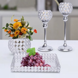 Wedding Crystal Candelabras Table Storage Tray Candle Ho Lvv