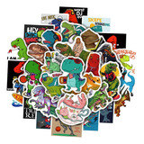 Set Sticker Calco Vinilo Termo Notebook Dinosaurios Infantil