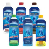 Kit Com 6 Produtos Cris Agua Limpeza Completa Piscinas