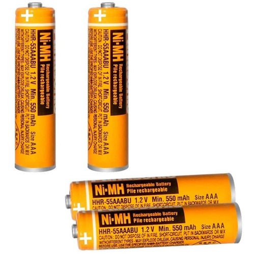 Baterias Recargables Hhr-55aaabu Ni-mh 1.2v 550mah Aaa-4un