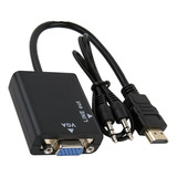 Kit 10 Adaptador Conversor Hdmi Para Vga Saída Cabo P2 Som 