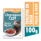 Champion Cat Trocitos En Salsa Pollo 100gr X24 Und | Mdr