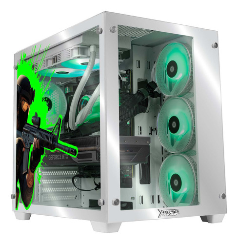 Xtreme Pc Gaming Geforce Rtx 4070 Ti Intel Core I7 14700f Ssd 2tb 64gb Ddr5 Sistema Liquido Wifi Counter Strike White