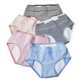 Ropa Interior Menstrual Bragas Calzon De Algodón 5pcs .