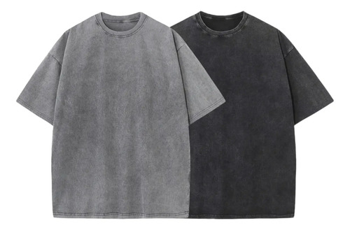 2pz Playera 100% Algodón Vintage Lavadas De Manga Corta 230g | Envío gratis