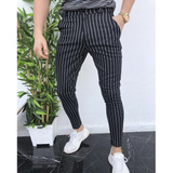 Pantalones Casuales A Rayas De Verano For Hombre