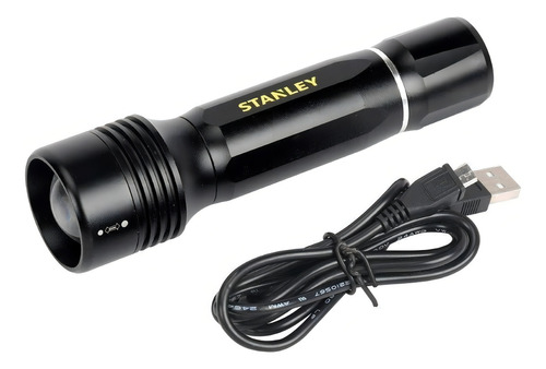 Linterna De Mano Stanley 600lm 3 Modos Alcance De 200mts New Color De La Luz Blanca