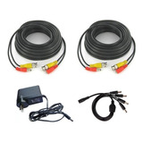 Kit Pack Cables X2 18m Bnc Video Alimen +fuente 12v1a