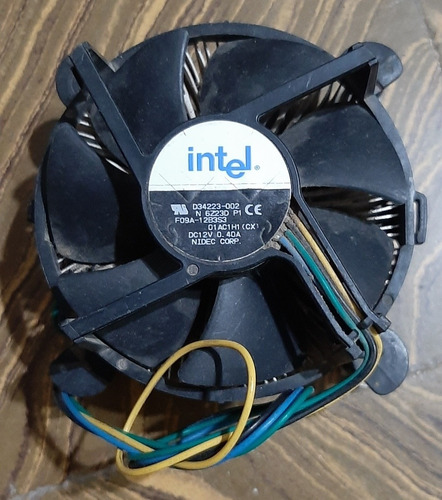 Cooler Con Disipador Intel Dc-12v 0.40 A.