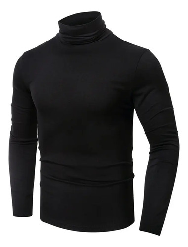 Camiseta De Manga Larga Con Cuello De Tortuga Para Hombre | MercadoLibre