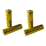 Kit 4 Baterias 18650 3.7v 5800mah Recarregável Lanterna Led