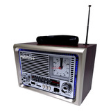 Radio Bocina Bluetooth/usb Retro Con Reloj Ns8890 Recargable