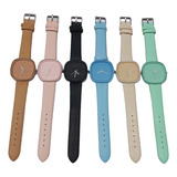 Relojes Pulsera Colores Pasteles Marco Dorado X Mayor X 5