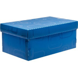 Caixa Organizadora Top Line Sapato 28x17x20cm Azul