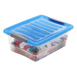 Organizador Plástico X12 Con Tapa 10 Litros Transparente