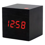 Despertador Digital Madera Estilo Reloj Temperatura Alarma