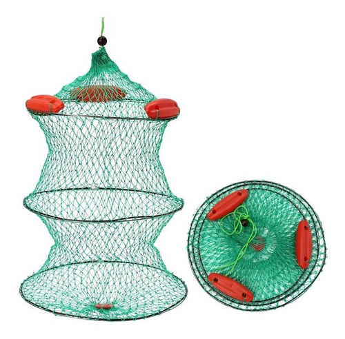 Vivero Nylon Plegable Con Boya Ideal Carnada, Pescados