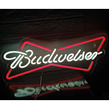 Letrero Led Neon Budweiser Cerveza Bar 24*60cm Luminoso