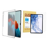 Carcasa Transparente Para Samsung Tab S7 Fe + Pack Láminas