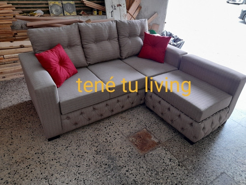 Sillón De 3 Cuerpos Con Capitone + Camastro + 2  Decos