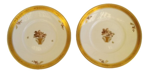 X2 Platos Porcelana Royal Copenhagen Dinamarca Flor Antiguo