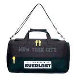 Bolso Deportivo Everlast Mujer Hombre Entrenamiento De Viaje Urbano Bolsillo Lateral Calzado Correa Regulable Desmontable 15867 Negro