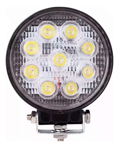 Reflector 12v/24v 27w Redondo - Led 4x4 Cuatri Moto