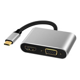 Adaptador Convertidor De Audio Y Vídeo Tipo C A Hdmi Vga, Pd