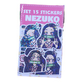 Set De Stickers Nezuko Holograficos Kawaii