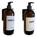 Escuadras Con 2 Dispensers Shampoo Y Acondicionador