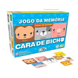 Jogo Da Memória Carinha De Bichos 40 Peças De Madeira