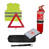 Kit Emergencia Seguridad Auto Matafuego Baliza Botiqui Amato