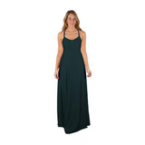 Vestido Largo Paris Verde  Lycra Lazo Maria Paskaro