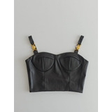 Top Bustier De Piel Medusa '95 Versace 