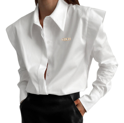 Camisa Hchc Simple Para Mujer, Elegante, Para Ir Al Trabajo