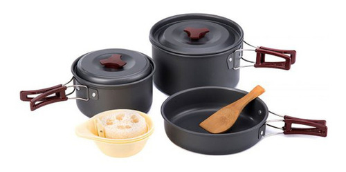 Kit De Panelas 3 Peças Camping Pot Set Naturehike