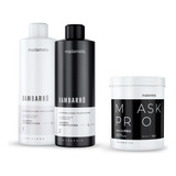 Kit Progressiva Bambarrô 1l + Máscara Mask Pro 1kg Madamelis