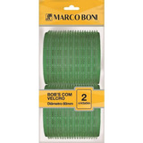 Kit Com 2 Un Modelador De Cachos Com Velcro 60mm Marco Boni Cor Verde