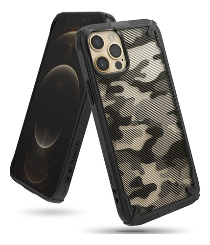 Estuche Original Ringke Fusion X Para iPhone 12 Pro Max Camo