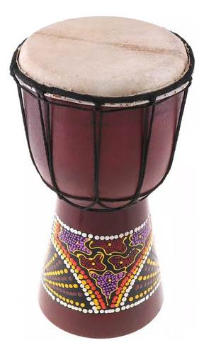 Tambor Djembe Africano De Madera Maciza Tallado A Mano