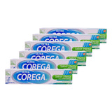 Pack X6 Corega Adhesivo De Prótesis Dentales Sabor Menta 70g