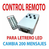 Control Remoto Letrero Led Pantalla Programable Usb Autobus