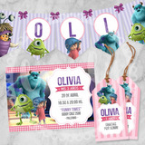 Kit Imprimible Monsters Inc. Cumpleaños + Deco + Candy Bar
