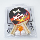 Set De Ping Pong 2 Raquetas+3 Pelotas+postes C/red Mjm In  