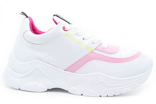 Tênis Capricho Feminino Chunky Sneakers Branco/rosa